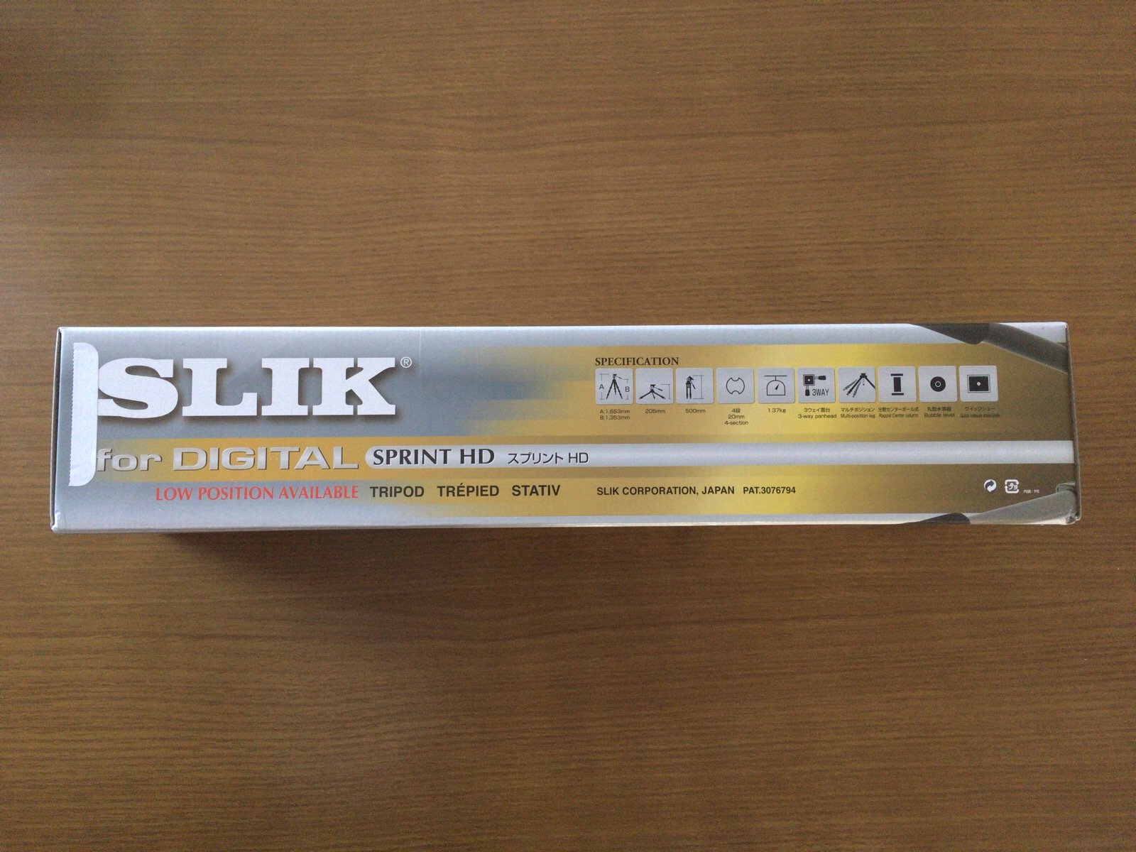 SLIK SprintHD外箱側面2